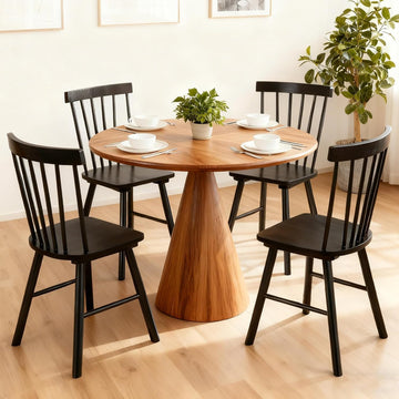 Windsor Dining Chairs Set of 4, Spindle Back Dining Chairs