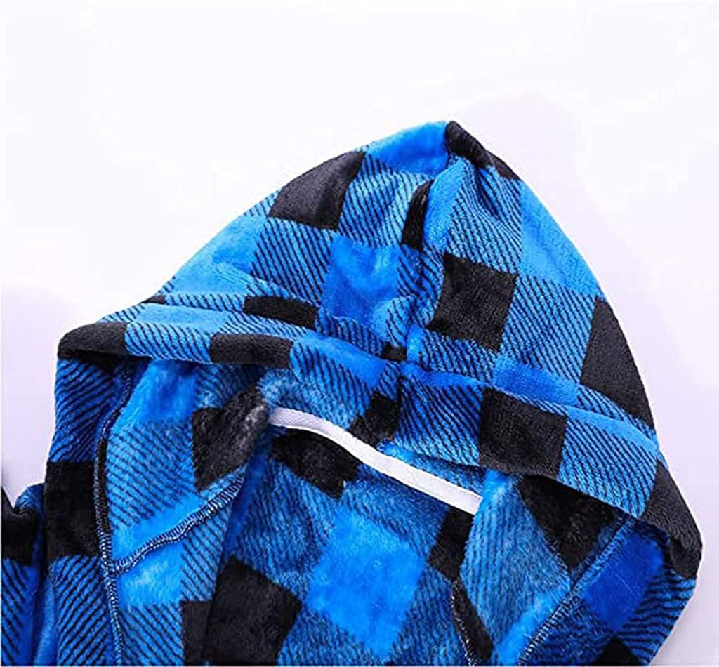 Boys Fleece Robe, Hooded Toddler Soft Fuzzy Bathrobe for Kids