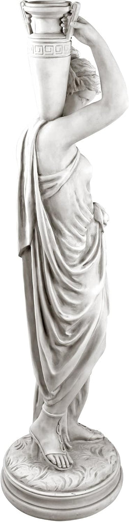 Dione the Divine Greek Water Woman Indoor/Outdoor Garden Statue, Grande, 38 inches tall, Cast Stone Resin, Antique