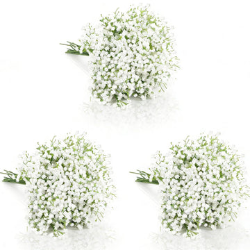 30 Pcs Baby's Breath Artificial Flowers Faux Gypsophila Bouquet DIY Floral Bouquets Arrangement for Wedding
