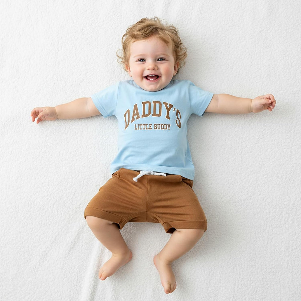 Baby Boy Clothes Toddler Fishing Tee Shirt Shorts Set