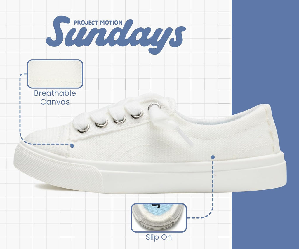 Sundays Canvas Shoes for Kids - Non-Slip & Lightweight Boys & Girls Shoes