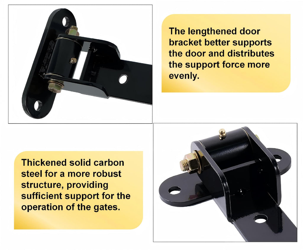 13" Heavy Duty Gate Hinges, 900 LBS Load Capacity, Thickened Solid Steel