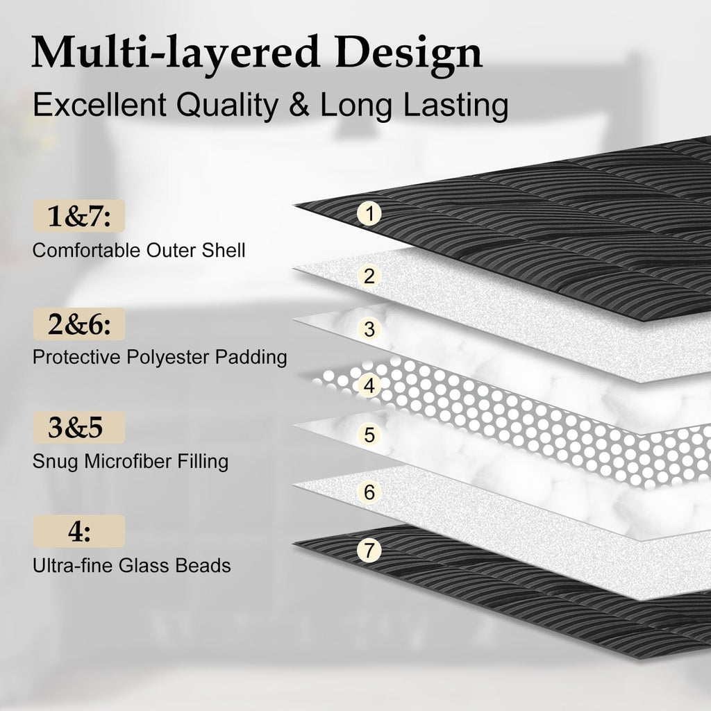 Weighted Blanket Queen Size, 15 lb Weighted Blanket with Glass Beads for All Season, Machine Washable Heavy Blanket