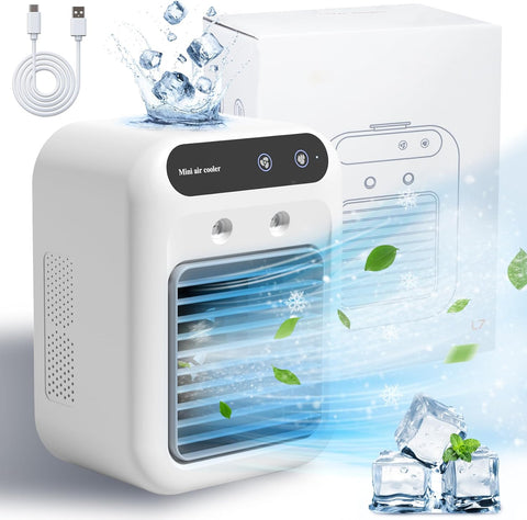 Portable Air Conditioners, 25W Rechargeable Mini Portable AC Unit 2 Cool Air Spray