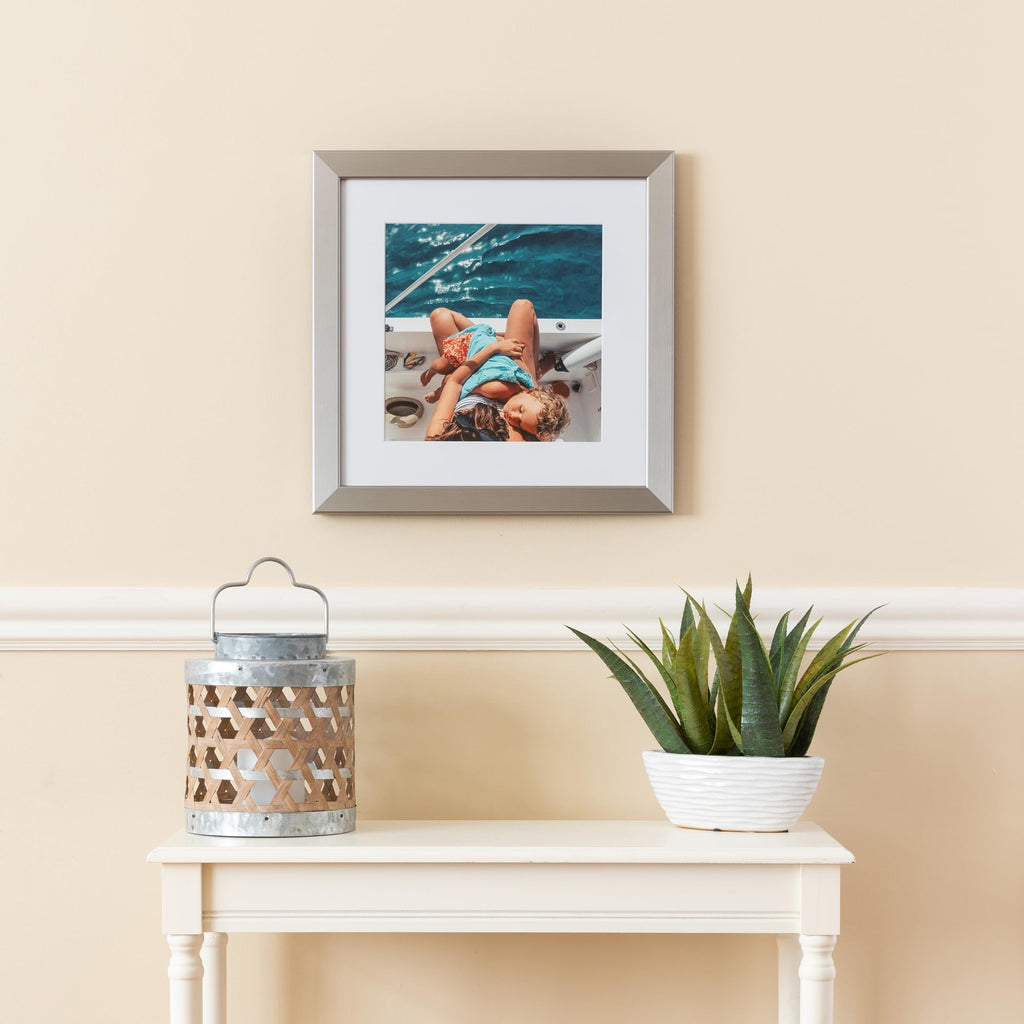 23x35 Inch Silver Picture Frame, This 1.2500 Inch Custom Poster Frame is Stainless Steel - Comes with Acrylic and