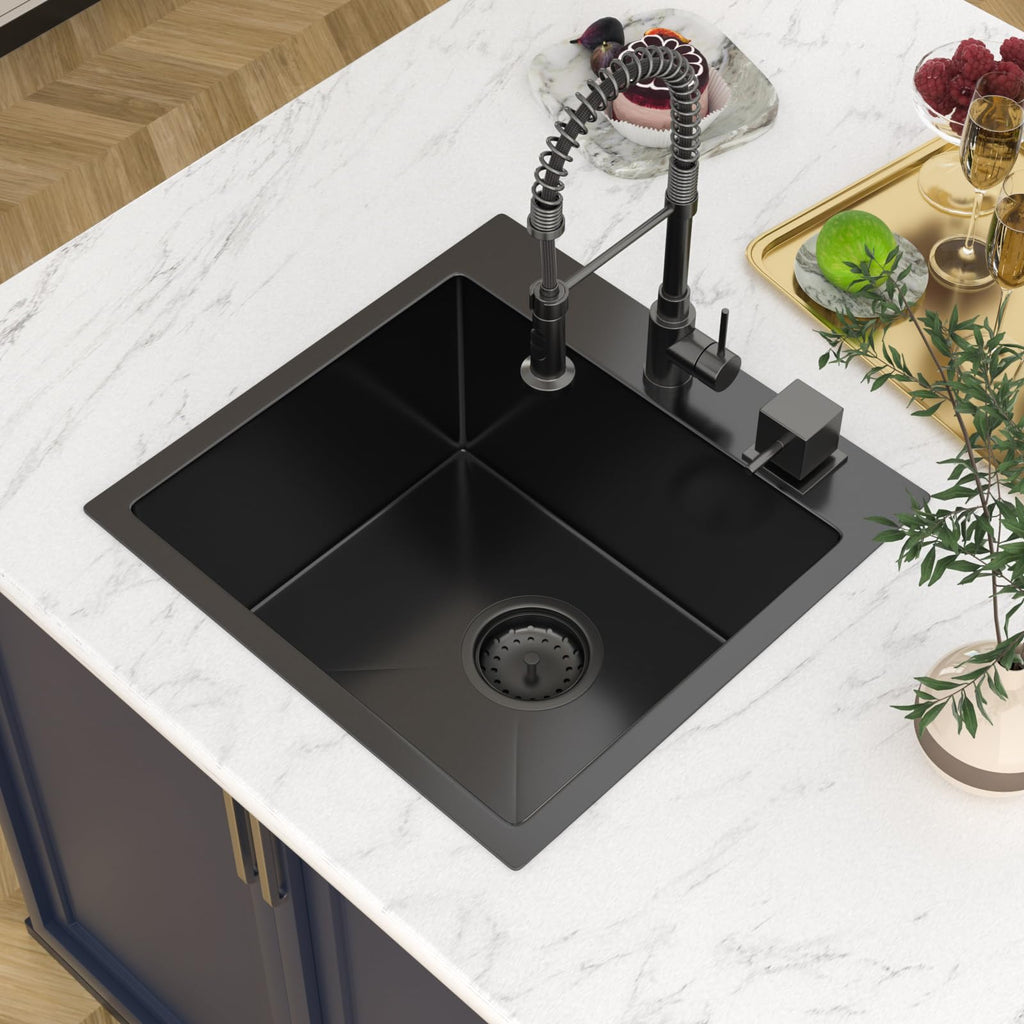 18 In Gunmetal Black Drop Bar Sink