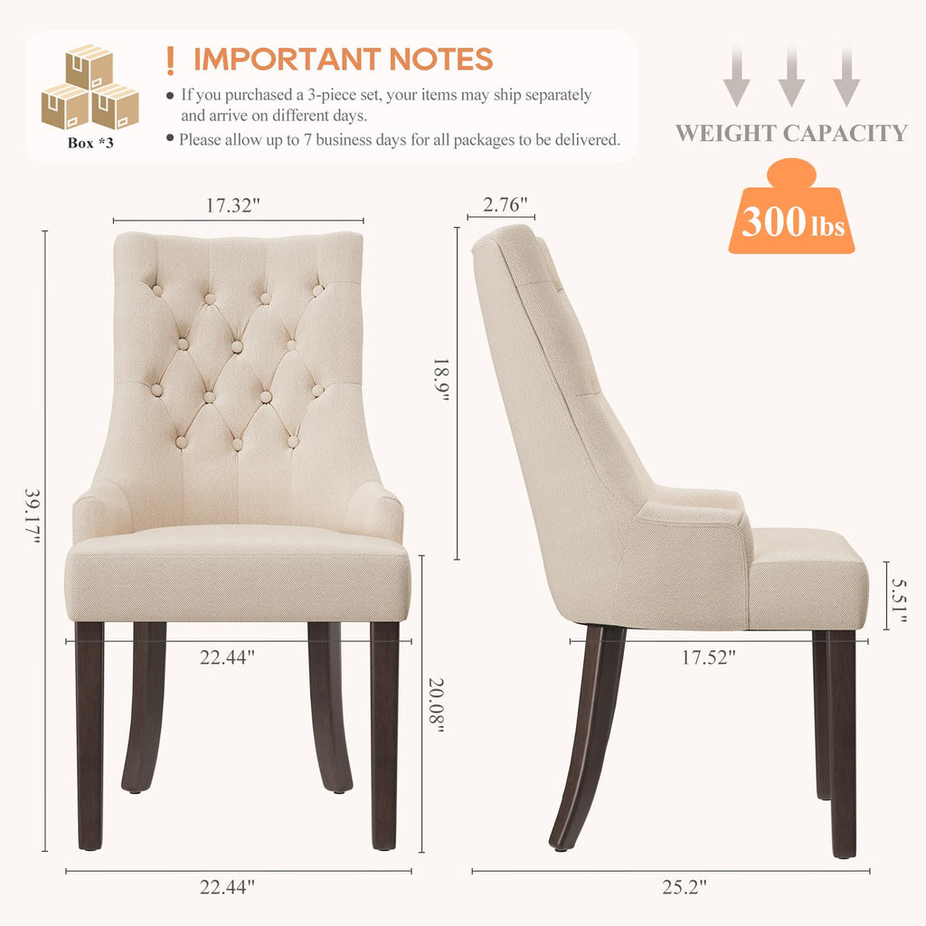 Wingback Set of 6, Beige
