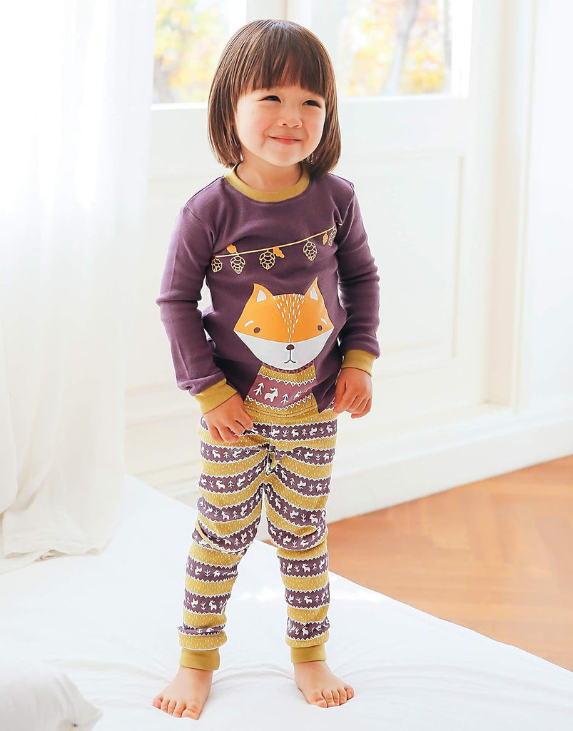 Toddler Kids Junior Girls Boys 100% Cotton Dinosaur Mermaid Pajamas Sleepwear Pjs