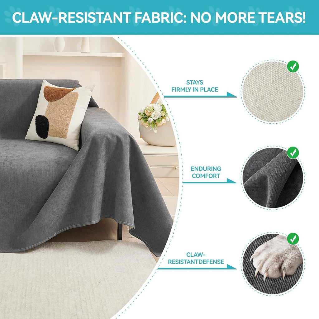 Couch Protector from Cat Claws, Waterproof Couch Cover Anti Slip