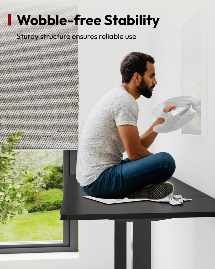 Dual Motor 71''x 32'' Large Height Adjustable Standing Desk | Sit Stand Desk with Splice Board , Ergonomic Computer