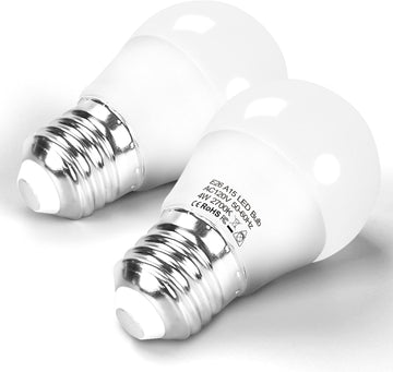 E26 LED Appliance Bulb 40W Equivalent, 120V A15 Ceiling Fan Bulbs Warm