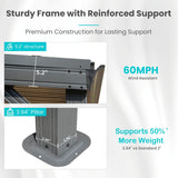 Domi 12' x 20' Lean to Gazebo, Wall Mounted Gazebos Pergola  - Image 2