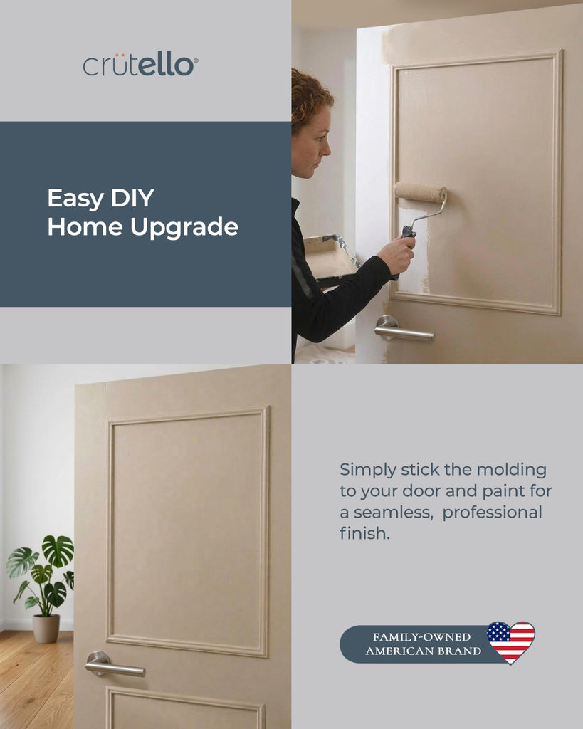 Peel and Stick Door Trim Molding Kit, 8 Piece