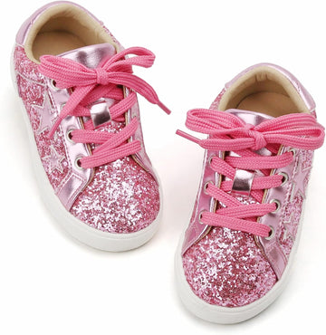 Toddler Little Girls Slip On Canvas Sneakers Glitter Tennis Shoes