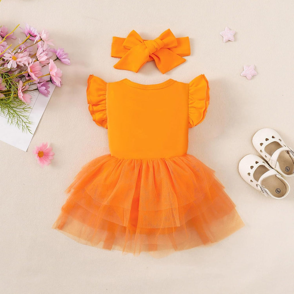 Baby Girls Tulle Romper Ruffle Sleeveless Tutu Dress