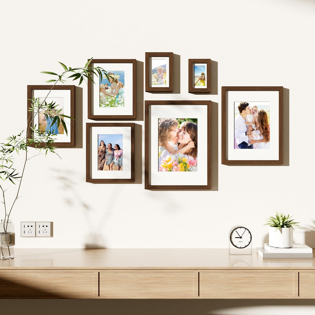 10 Pack 5x7 Picture Frame Collage Wall Decor with 4x6 Mat