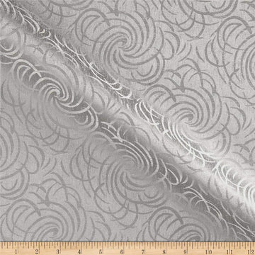 Swirl Vinyl Silver, Fabric by the Yard