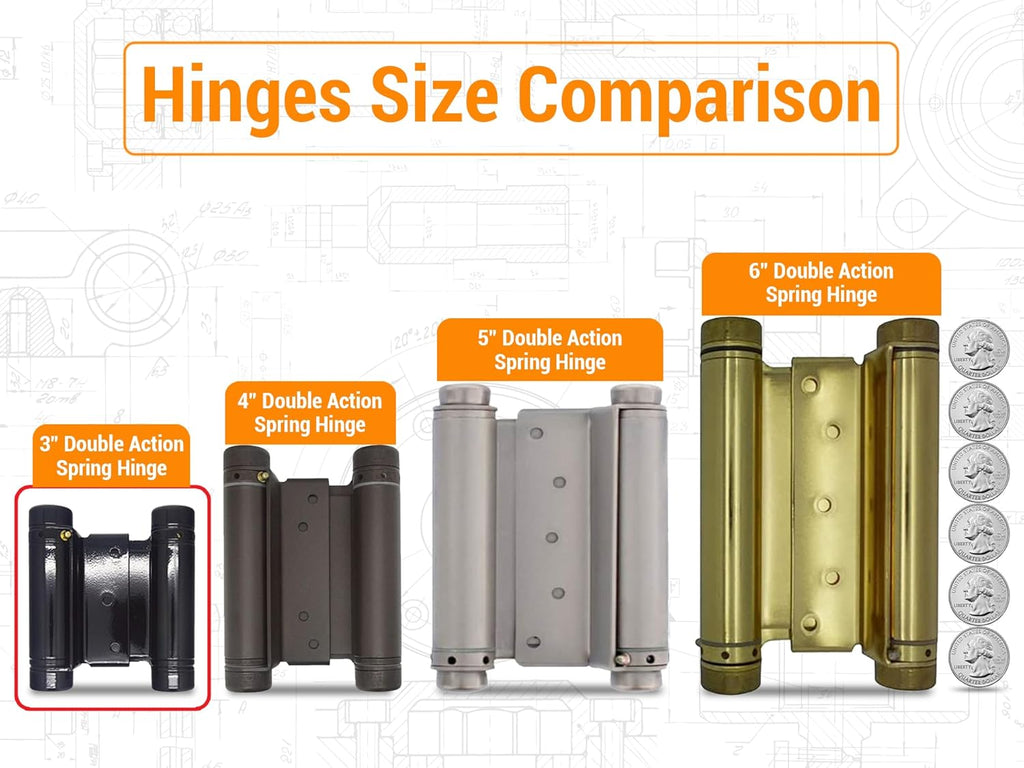 Double Action Spring Saloon Door Hinge | Cafe Doors, Door Hardware for in & Out Doorway Swing