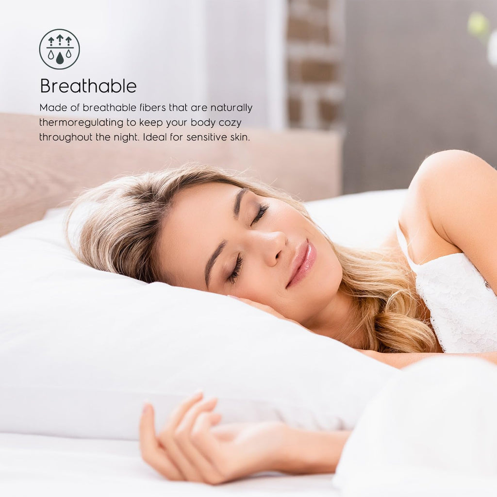 Sheets Set, Pure 100% Viscose derived from Bamboo Bed Sheets Set, Luxuriously Soft, Silky, Cooling Sheets