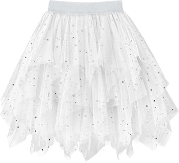Girls Sweet Layered Mesh Skirt Party Birthday Dance Princess Skirt