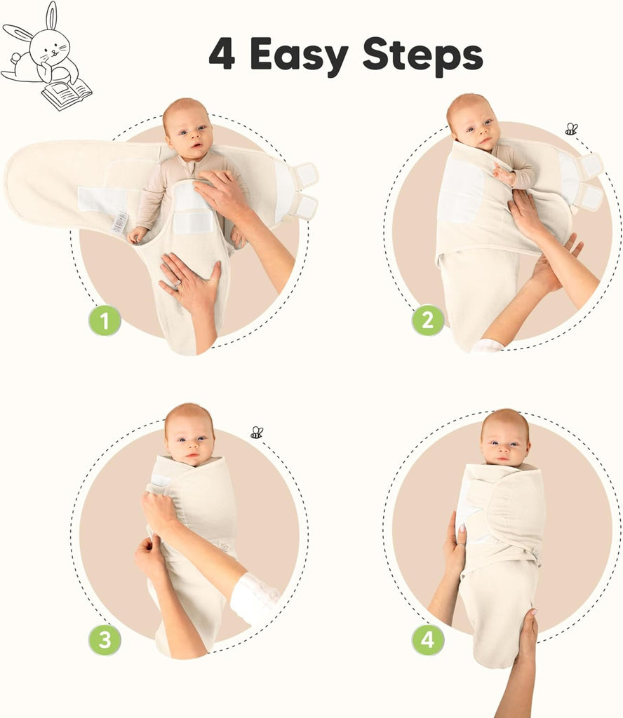 Pack Organic Swaddles for Newborns, Baby Swaddles (Roseate)