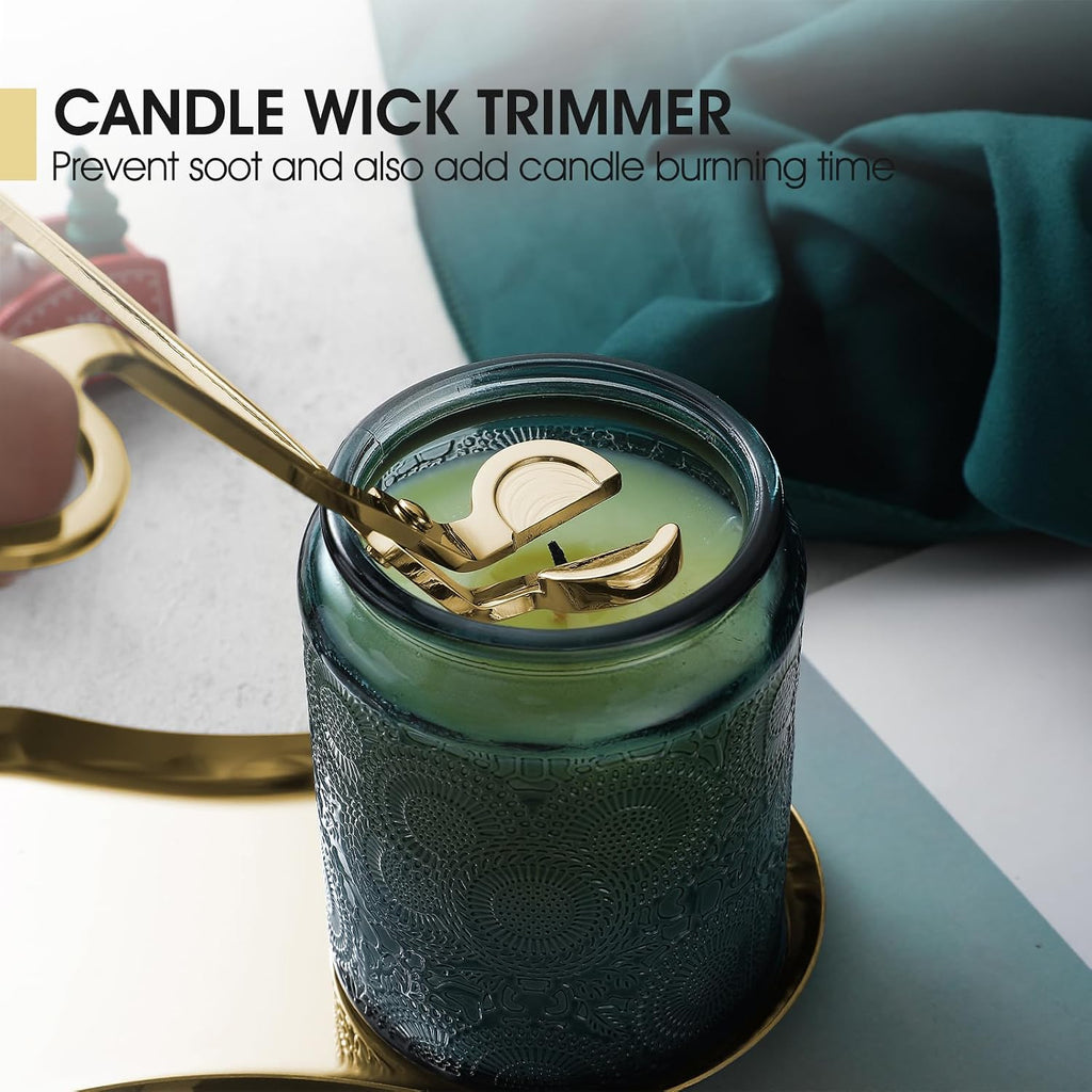 Candle Wick Trimmer, Candle Snuffer, Wick Dipper and Tray Holder