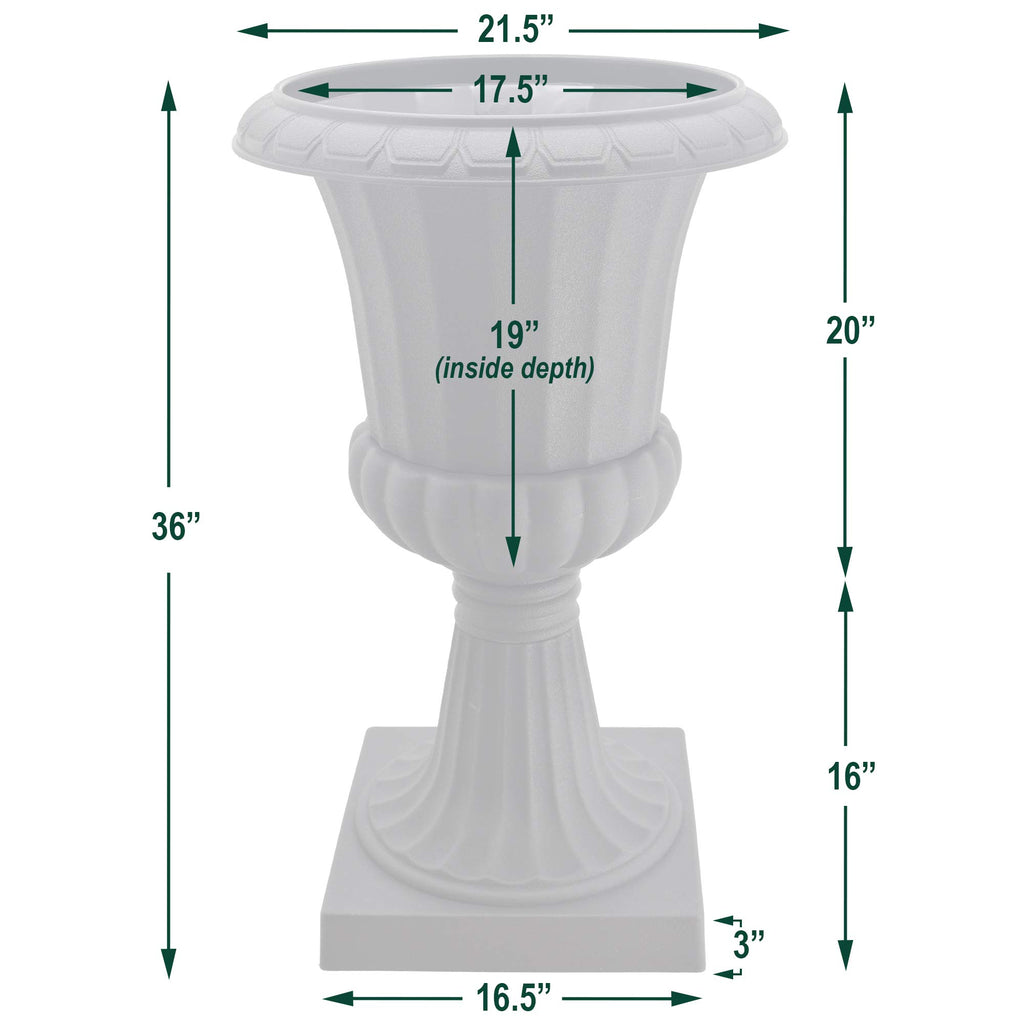 Black Deluxe Plastic Urn 22"x36" 2 Pack