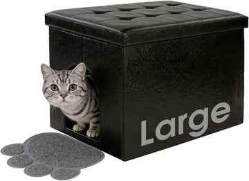 Cat Litter Box Enclosure Furniture Odor Control, Large