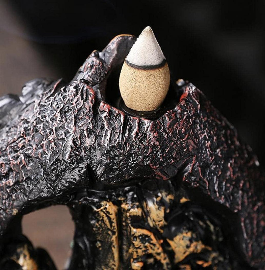 Backflow Incense Holder Resin Mountain Incense Burner Fountain Waterfall Incense Holders Home Decor with - Set of 120