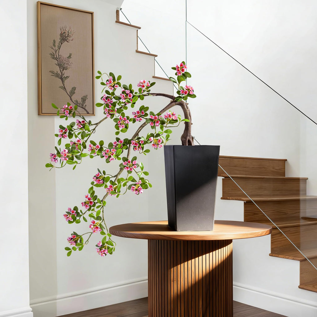 Large Artificial Bonsai Tree Artificial Flowering Tree Indoor Faux Decorative Plant Home Office Décor Lifelike