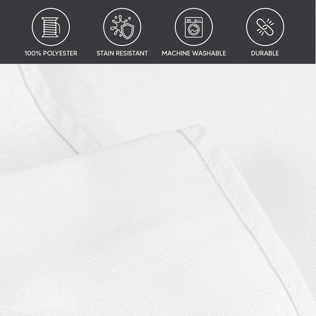 Round Table Cloth 2 Pack [90 Inches, White]