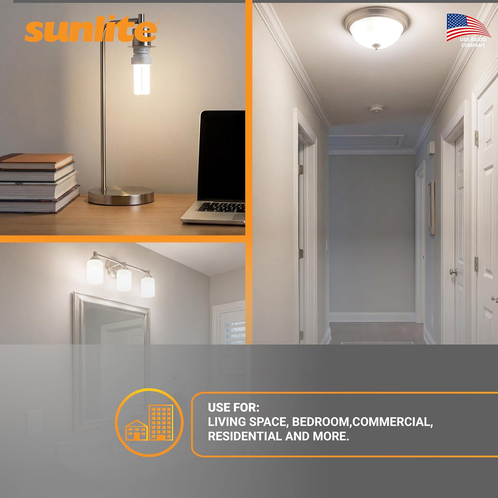 Double Twin Tube Compact Fluorescent Lamp, PLD 2-Pin, 13 Watts, 660 Lumens, 6500K Daylight, 2-Pin