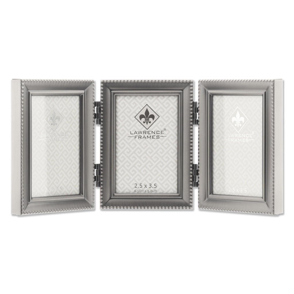 Bead Border Design, 2.5x3.5 Triple, Pewter