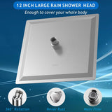 Rain Shower Head - High Flow Large Rainfall Shower Heads Made of Stainless Steel