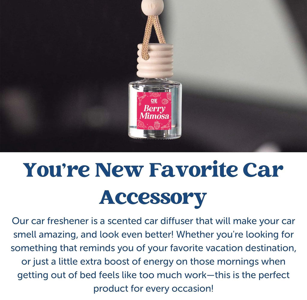 CANDECraftCo Car Air Freshener Diffuser - Essential Oils - 4 Pack