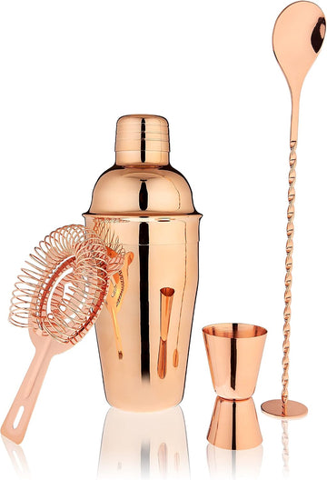 Bar Drink Mixer Set 19oz 4-piece Cocktail Shaker Set Bartender Kit, Cocktail Mixer Set, Cocktail Shaker Kit, Barware - Set of 4