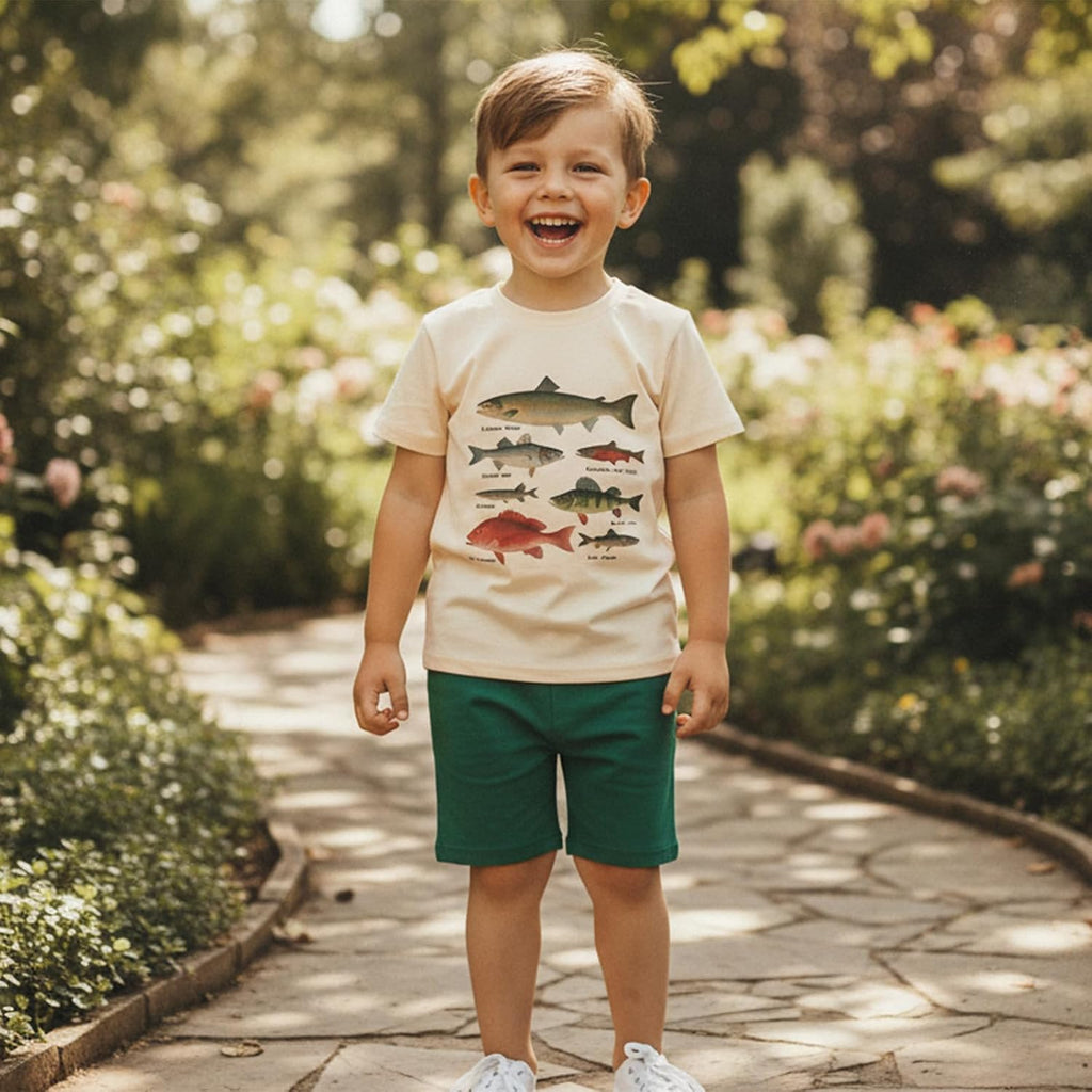 Toddler Baby Boy Summer Clothes Animal Print Tops Shorts Outfits