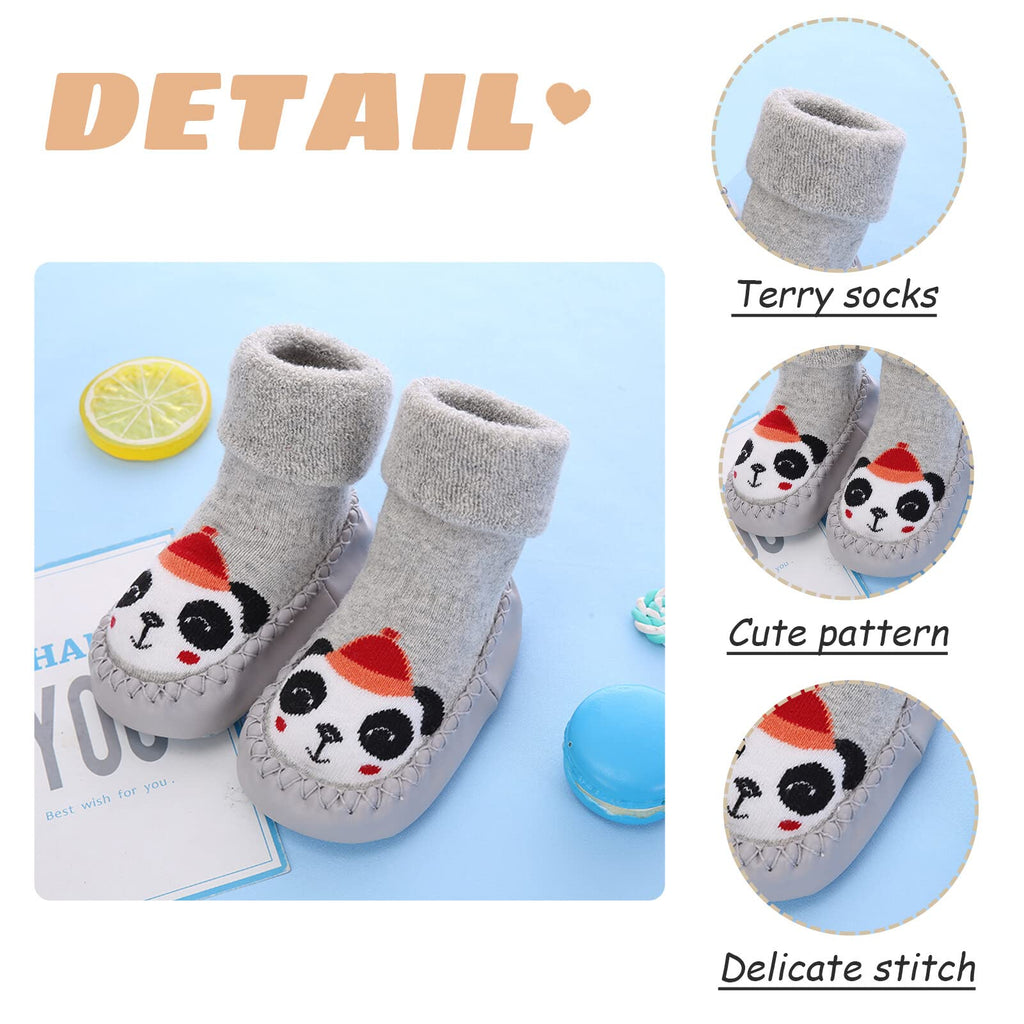 Slipper Socks for Baby Boys Non Skid Infant Walking Socks Shoes Baby Indoor Slippers With Grippers Baby