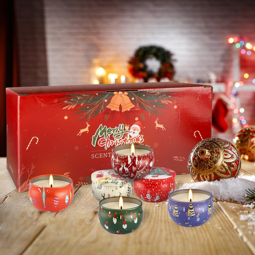 24 Pack Christmas Scented Candles, Soy Wax Gift Set
