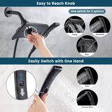 High Pressure Shower Head with Handheld, Oil Rubbed Bronze Dual Showerhead Combo with Rainfall Spray