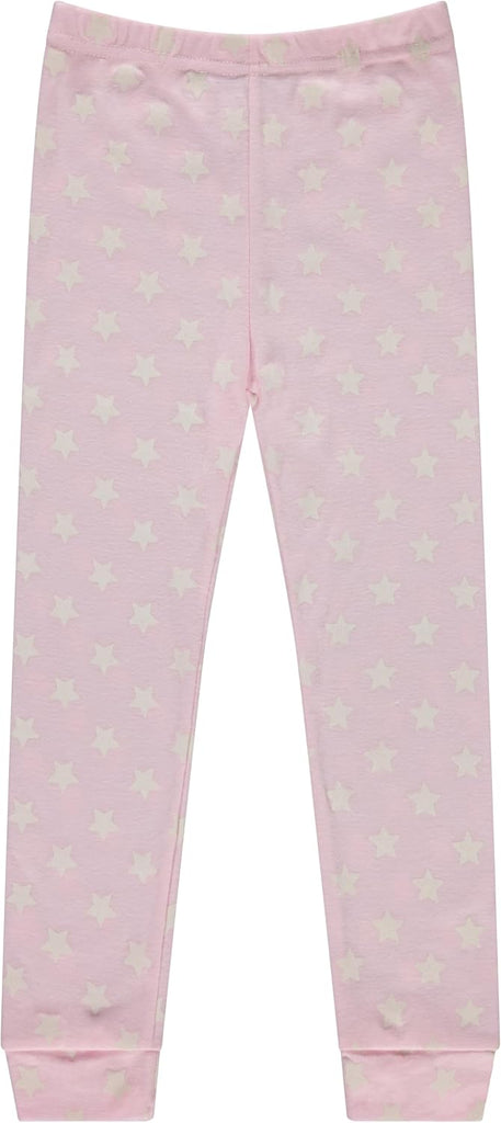 Girls' Piece Pajama Set - Long Sleeve Cotton Blend Sleepwear, 2 Tops and 2 Pants - Months