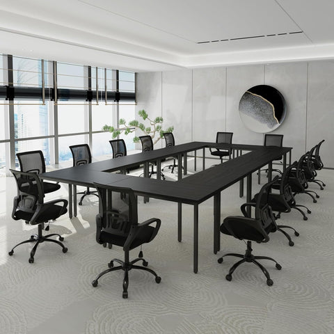 Conference Tables 23ft Office Computer Desk for Meeting Room Study Writing Printer Podcast Table for 24 People Modern