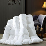 Feather Comforter Twin, Filled with Feather and Downfiber, All Season White Fluffy Duvet Insert