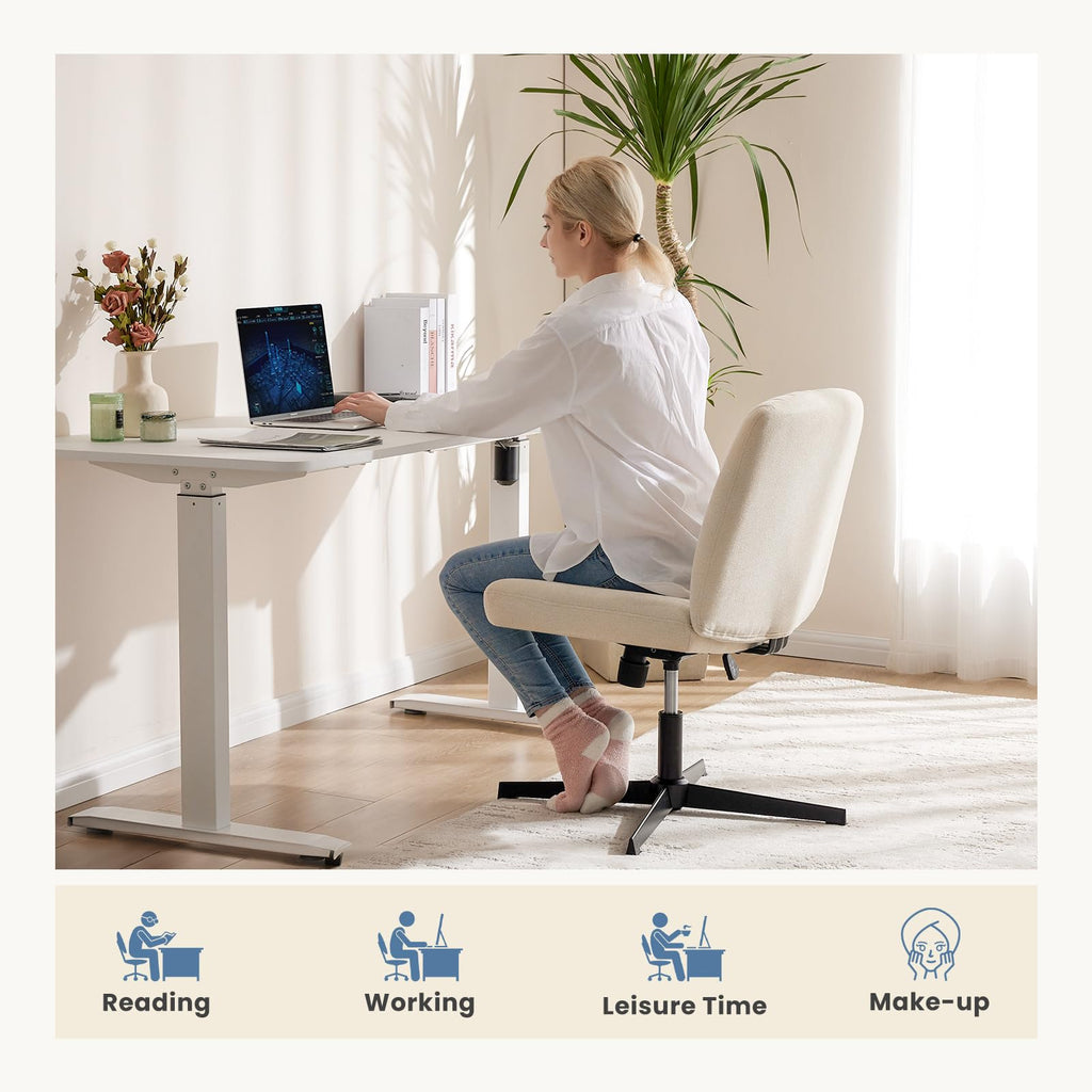 Criss Cross Chair, Cross Legged Vanity Chair, Home Office