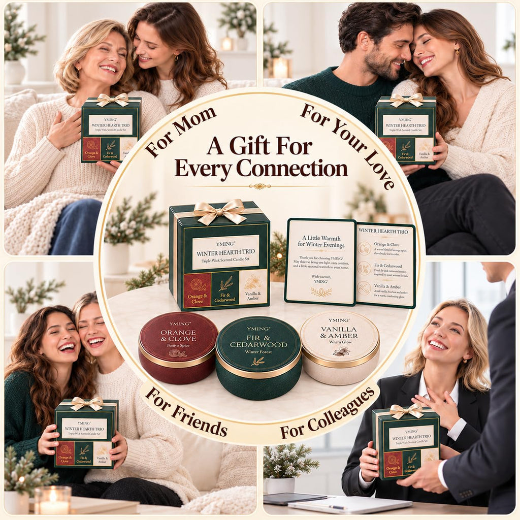 Scented Candle Gift Set for Women 3 Pack 14 oz Each 3 Wick Soy Candle