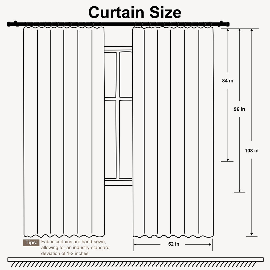 Blackout Curtains Room Darkening Curtains Ceiling Door Curtain(Black Drape 1 Panel, W52 x L84