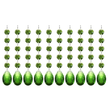 Teardrop Crystal Chandelier Pendants Beads, 10 Pack 145mm Length 38mm Chandelier Prisms Parts Ornaments Hanging Beads