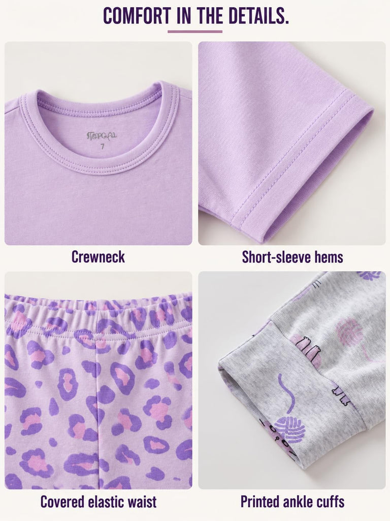 Little & Big Girls Cotton Knit Pajamas, Piece Set
