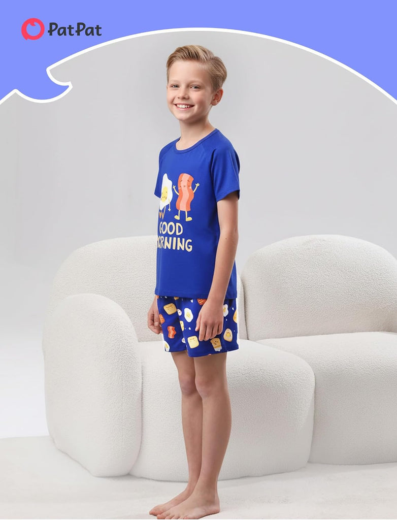 Boys Pajamas 2 Piece PJs Set T-shirts with Shorts